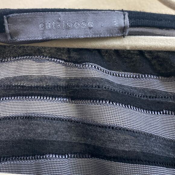 Cut loose women’s size medium button, front, long sleeve, gray, and black jacket - Picture 2 of 5